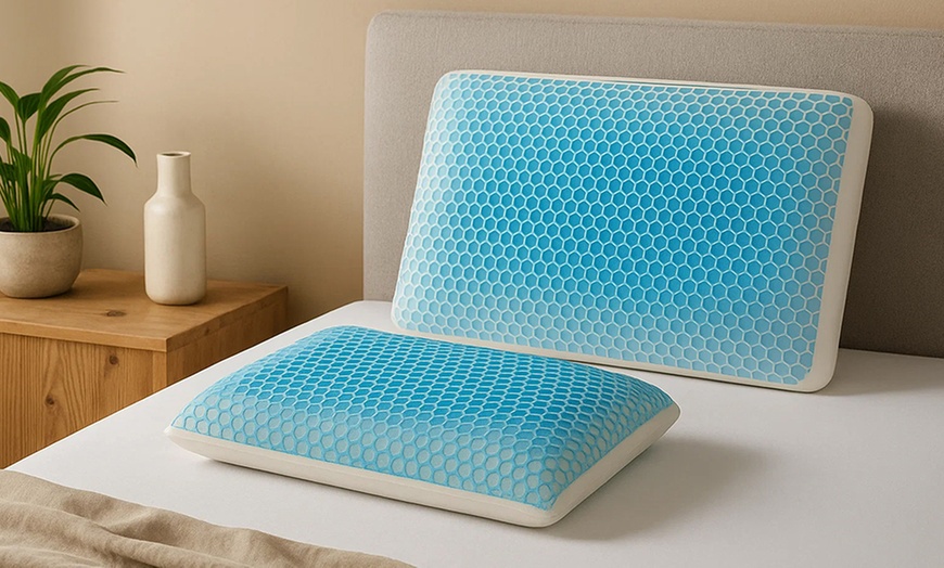 Image 1: Almohada de espuma viscoelástica y estructura alveolar, de Sampur