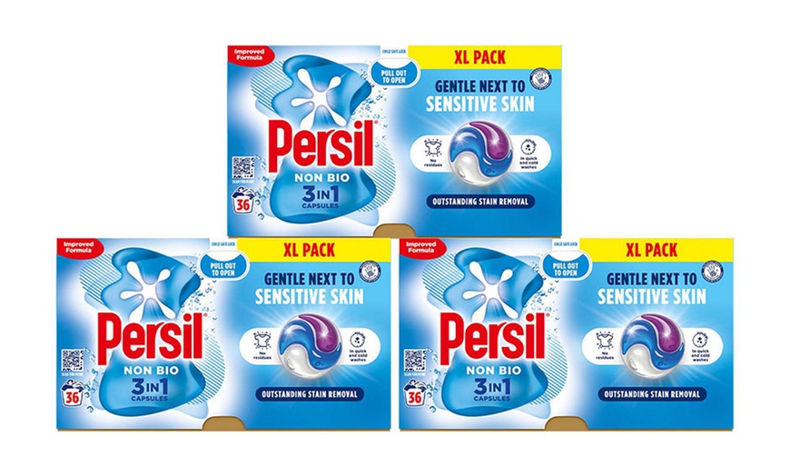 Image 2: Three or Six Packs of Persil XL 3 in 1 Washing Capsules 