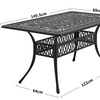 Image 44: Garden Outdoor Cast Aluminum Vintage Bistro Table 