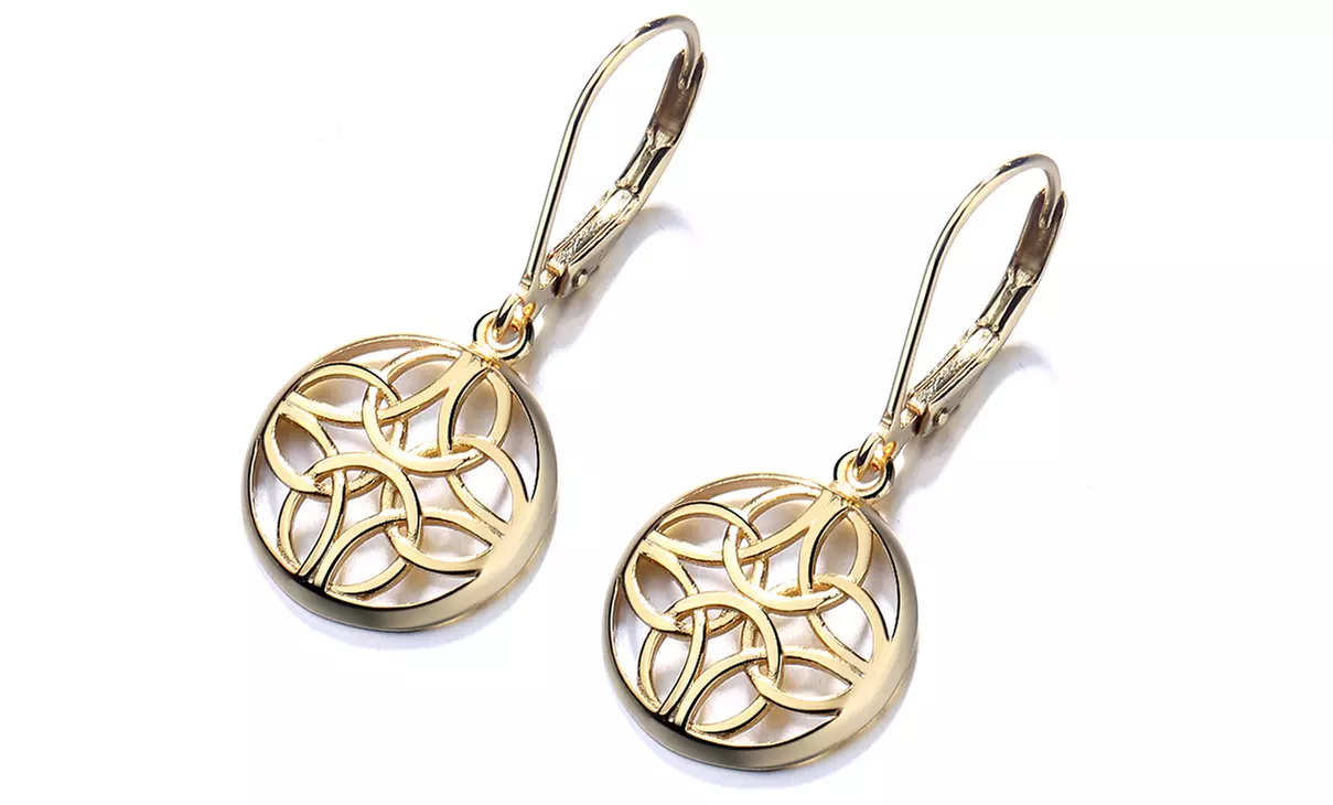 Sterling Silver Lever-Back Celtic Earring
