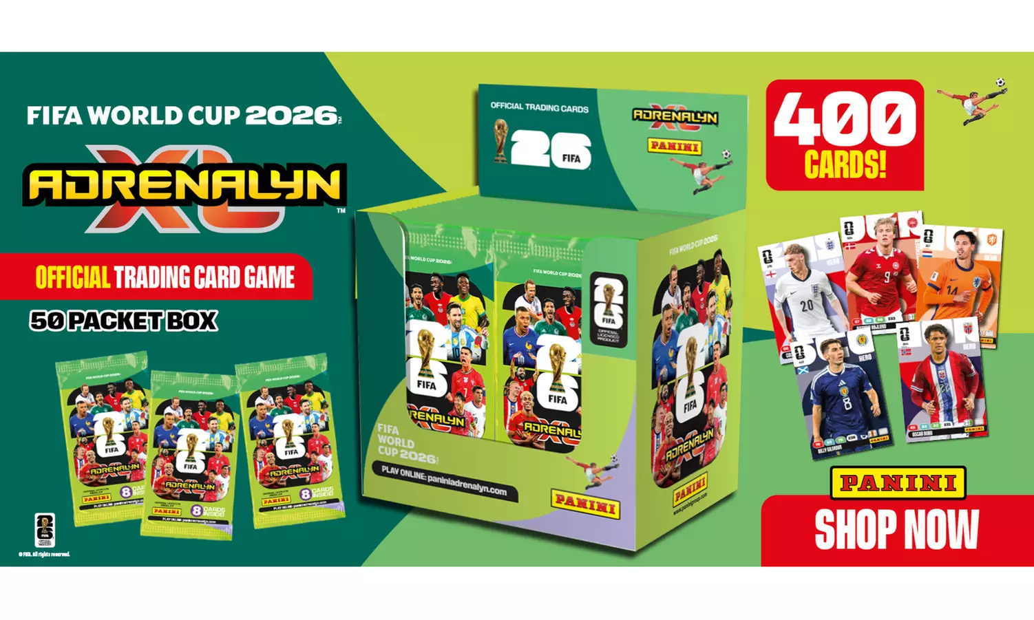 Panini 50 Packs of FIFA WORLD CUP 2026™ Official Trading Cards - 400-Card Set