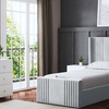 Image 9: Elara Winged Panel Bed in Various Sizes and Colours
