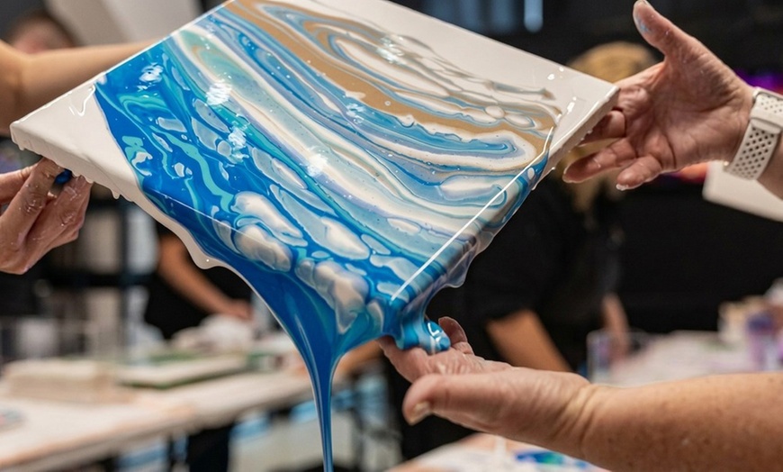 Image 4: Fluid Art Date Night: Create a Masterpiece Together 