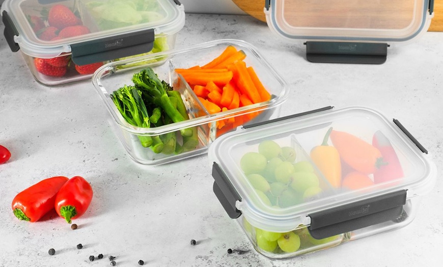 Image 1: Up to Ten Homiu Borosilicate Glass Food Container Sets