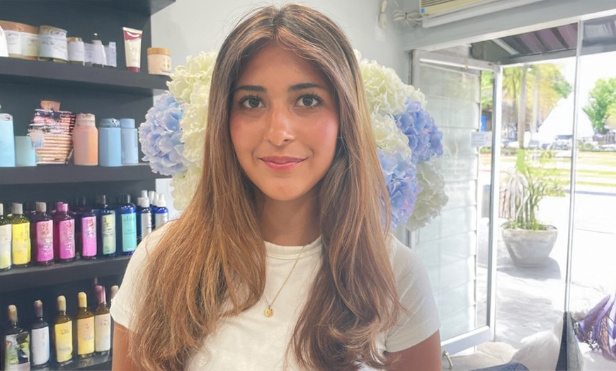 Image 2: Haircut, Balayage or Full/Partial Highlights or More Styling Options