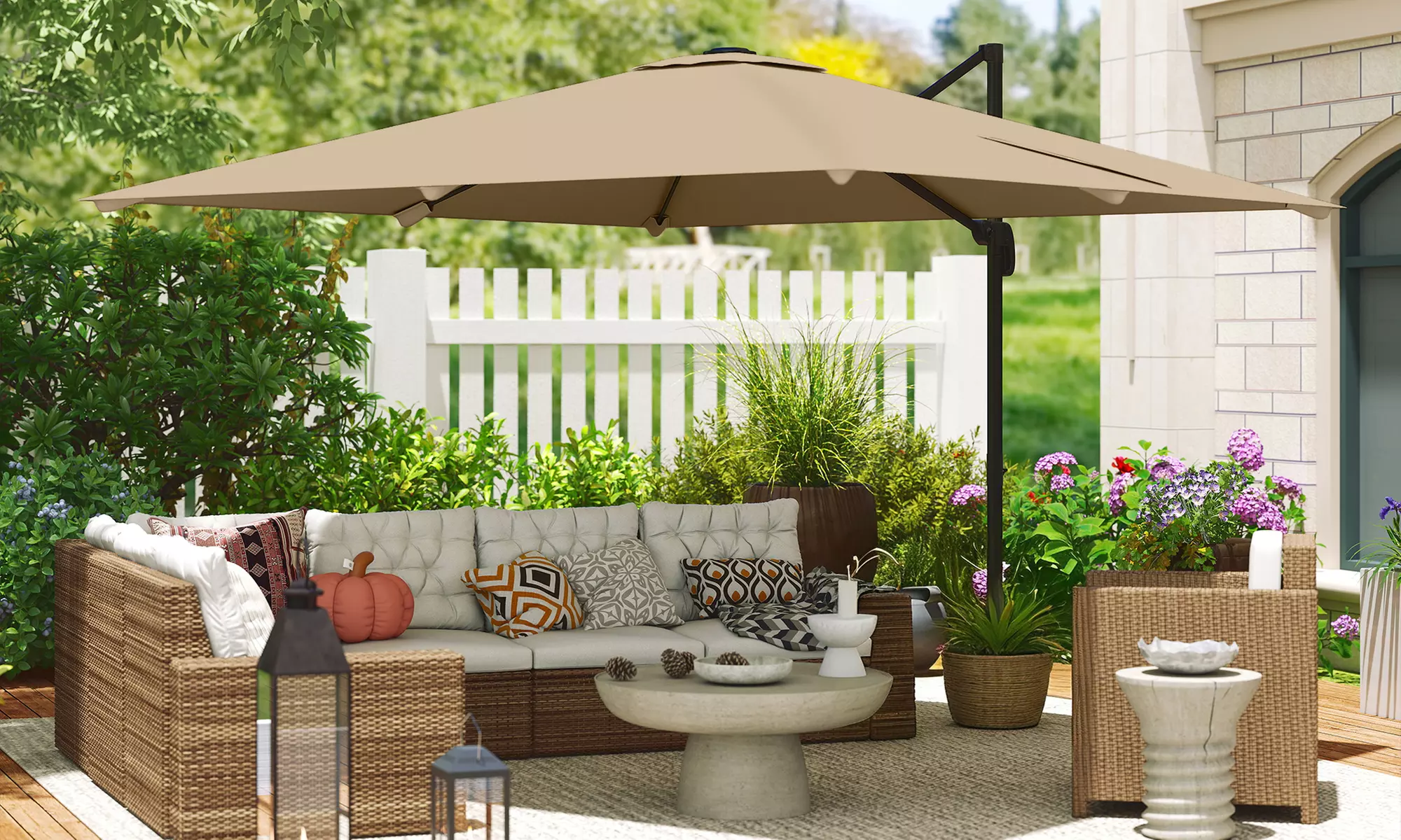 Outsunny 3 x 3 m Cantilever Parasol