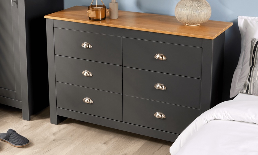 Image 2: Camden Six Drawer Bedroom Storage Chest 