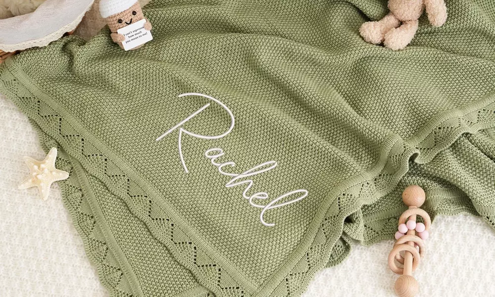1 ou 2 couvertures brodées personnalisées pour bébé