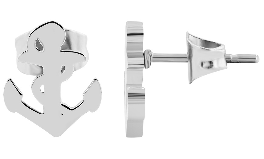 Image 65: Akzent Edelstahl-Ohrstecker für Damen