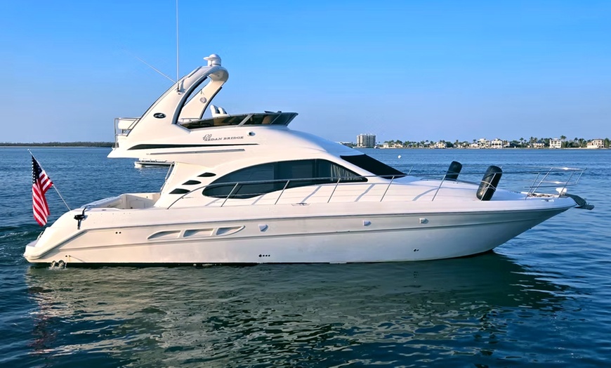 Image 1: Luxury Yacht Charter - Sunset and Dolphin or Daytime Cruise 