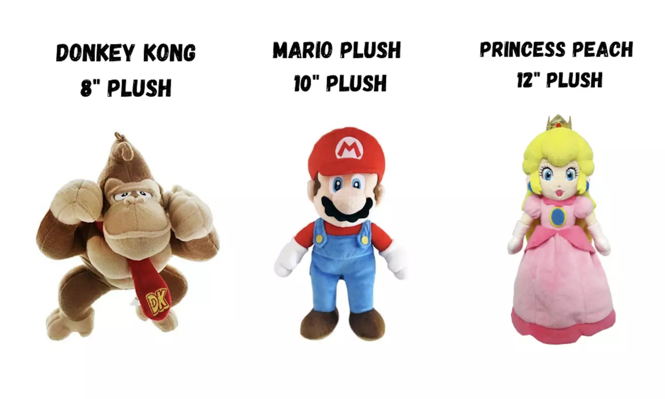 Nintendo Switch Game of Choice with Plush - Princess Peach, Mario & Donkey Kong