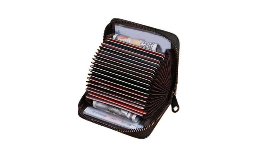 Image 4: Tarjetero acordeón con cartera múltiple RFID