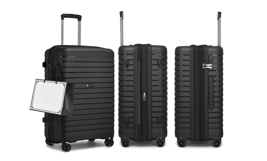 Image 11: Valises Kono rigides à poignée télescopique avec serrure TSA