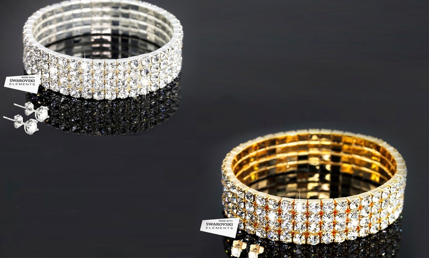 Image 5: Bracelet and Earrings Set with Crystals from Swarovski®