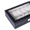 Image 9: 6/10/12/20/24 Slots Watch Box Display Case Organizer Jewelry Storage & Lockable