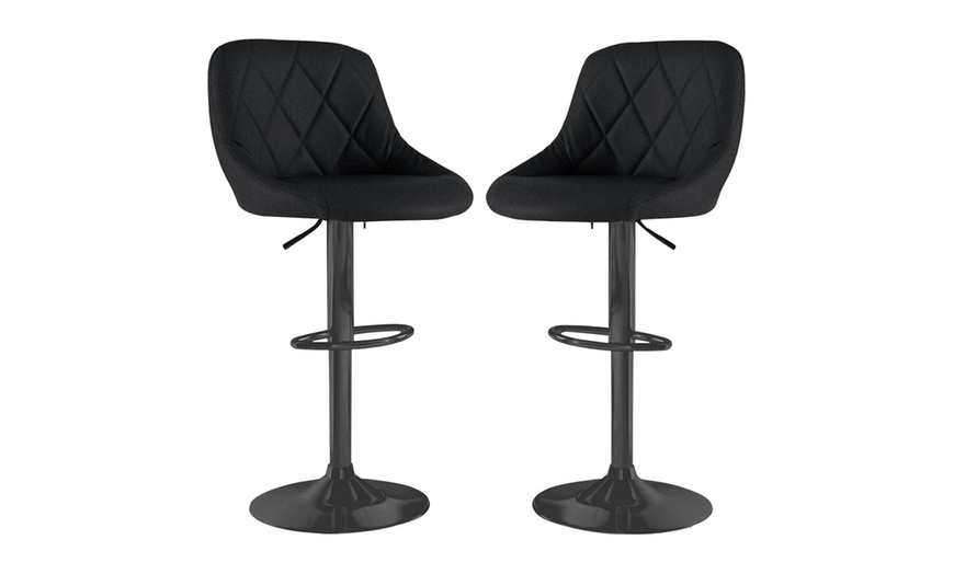 Image 4: Neo Set of Two Madrid Swivel Bar Stools