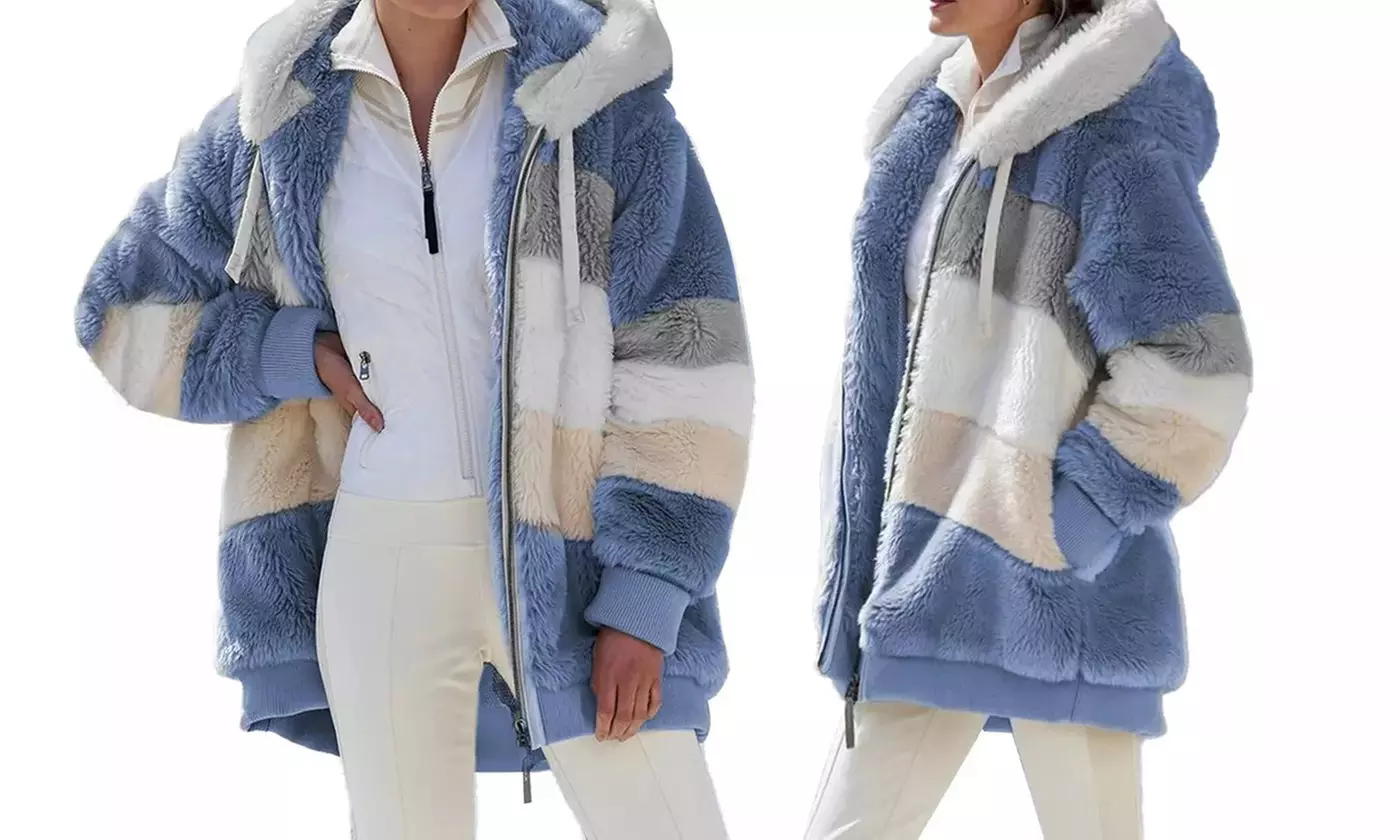 Cárdigan a rayas con capucha