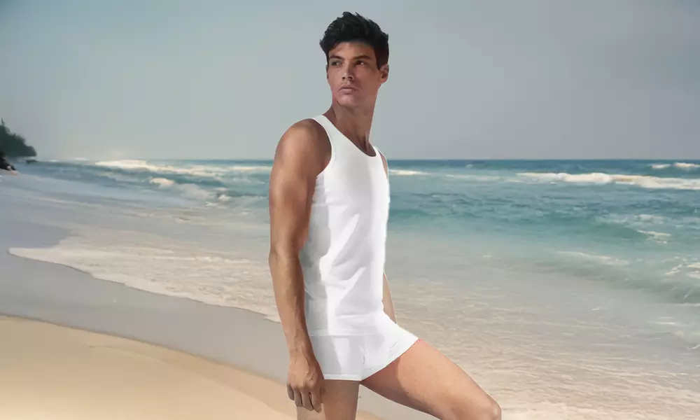 3 canottiere da uomo in cotone Enrico Coveri