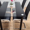 Image 27: Glass Dining Table Set with Chair Options