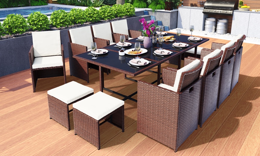 Image 20: Rattan Dining Cube Sets