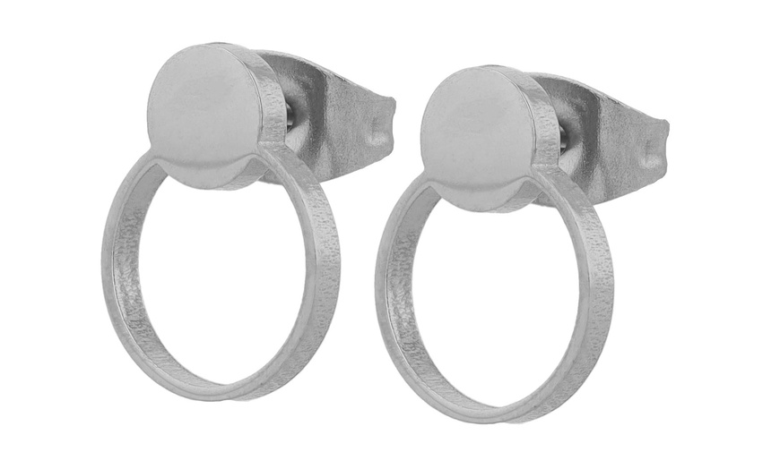 Image 32: Akzent Edelstahl-Ohrstecker für Damen