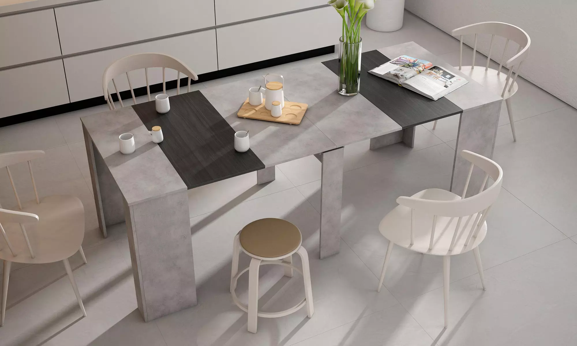 Extendable Console Table for 10 or 12 Diners