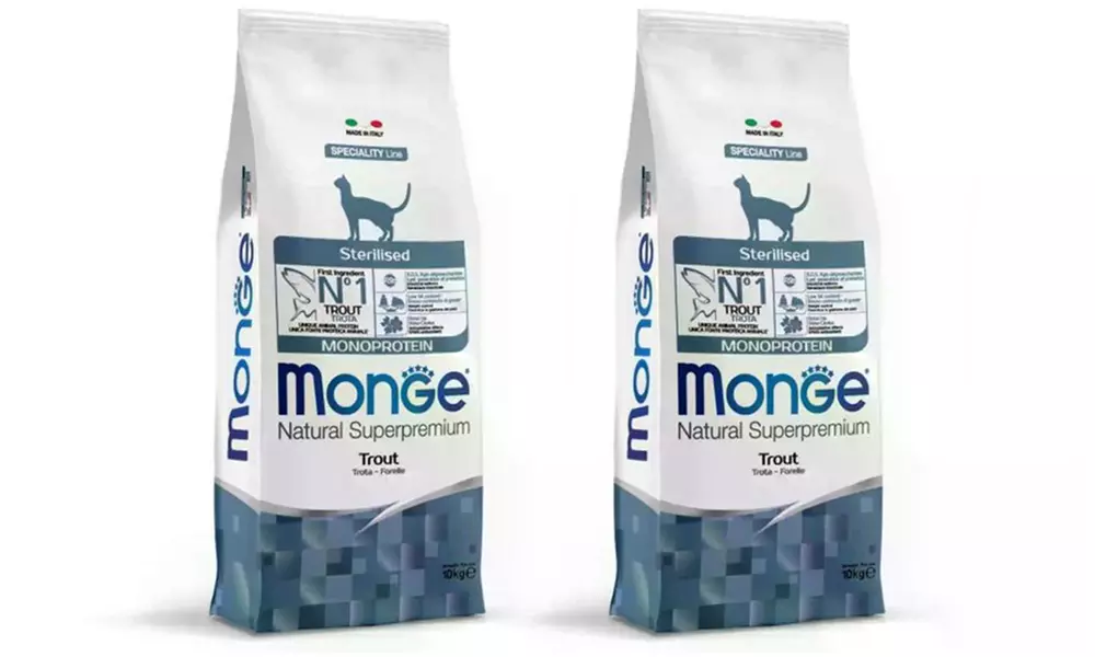 1 o 2 confezioni da 10 kg di cibo per gatti Monge Natural