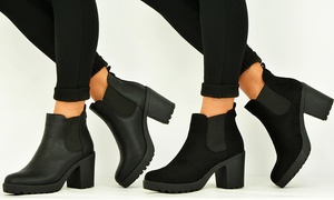 Chelsea-Style Block Heel Boots