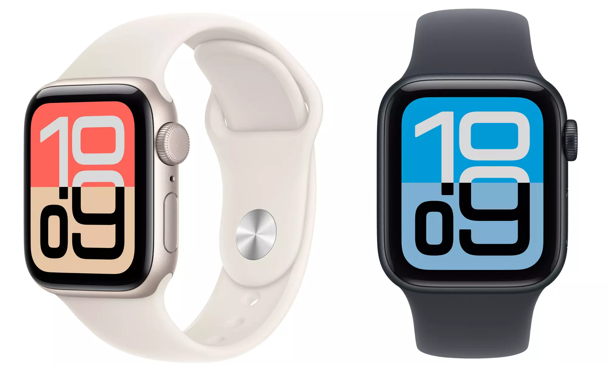 Apple Watch SE3, 40 oder 44 mm Gehäuse, Neu, in Mitternacht oder Polarstern - Primary Image