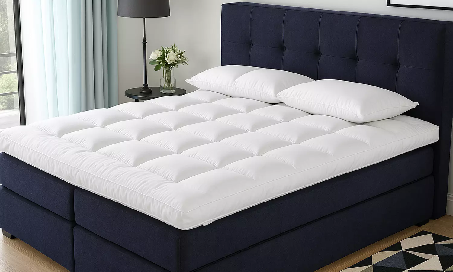 Topper bi-tecnologia in memory foam e microfibra, Sampur