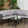 Image 9: Outsunny Five Seater Garden Corner Sofa Set