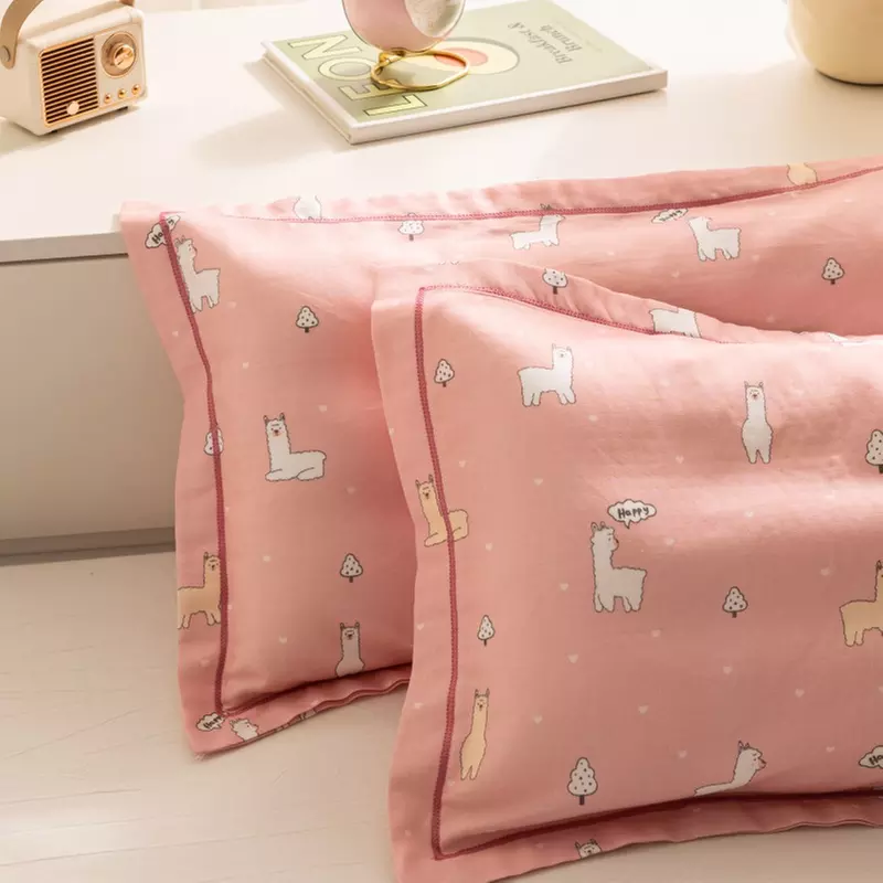 Breathable Pure Cotton Kids Pillowcase Pair