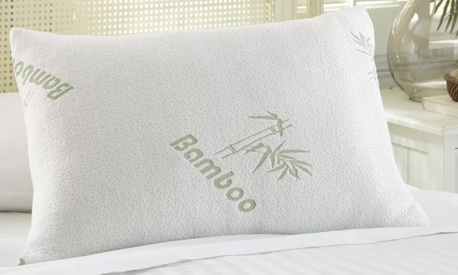 Bamboo Memory Foam Pillow with Removable Cover (1- or 2-Pack) - Primary Image