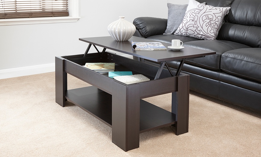 Image 7: Ultimate Storage Lift-Top Table