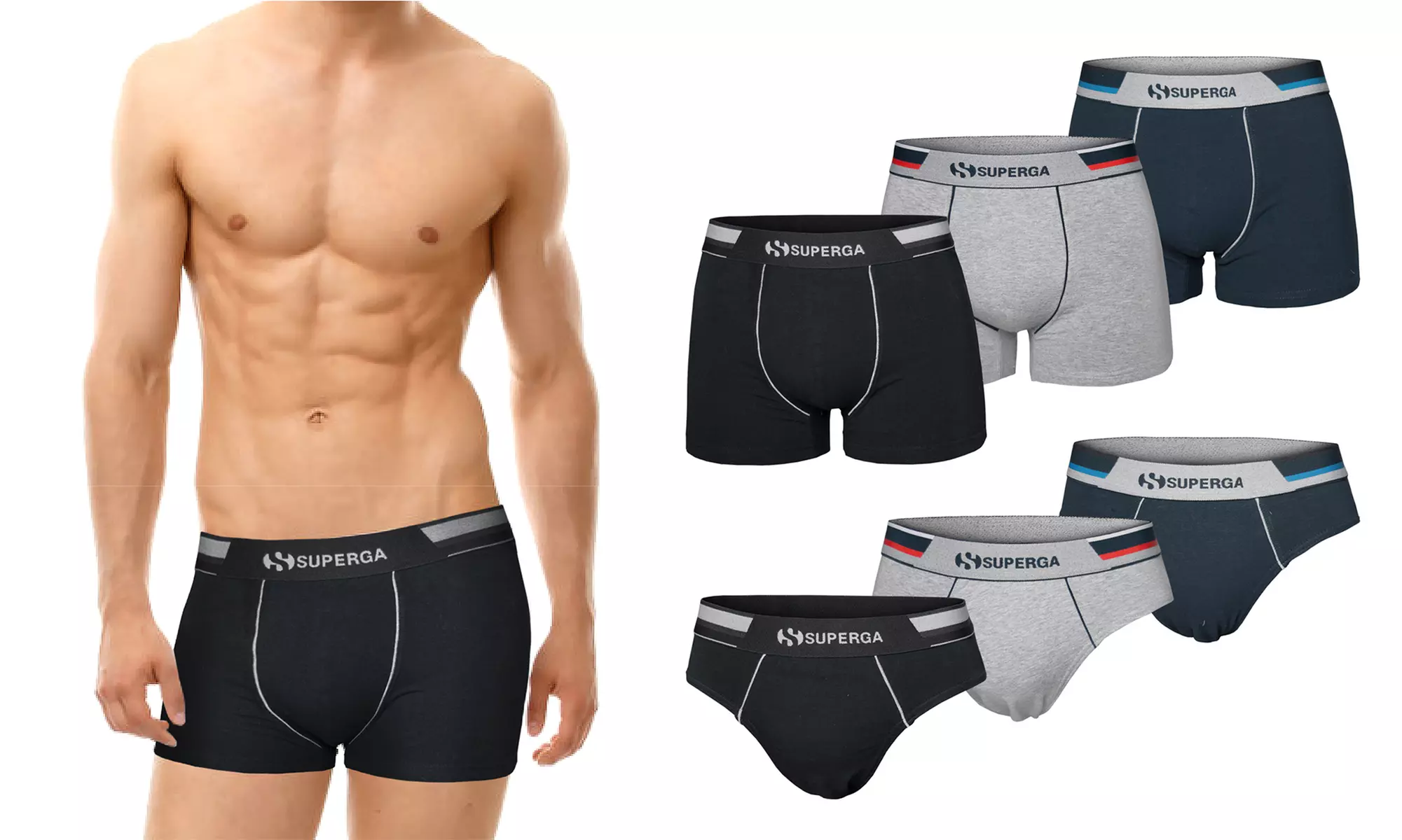 6 paia di slip o boxer Superga