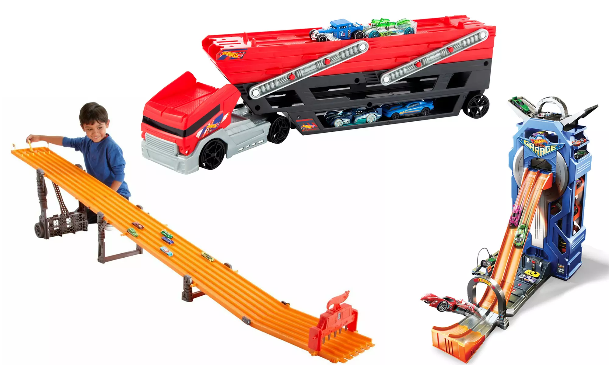 Hot Wheels Mega Garage, Mega Hauler, or 6 Lane Raceway - Primary Image