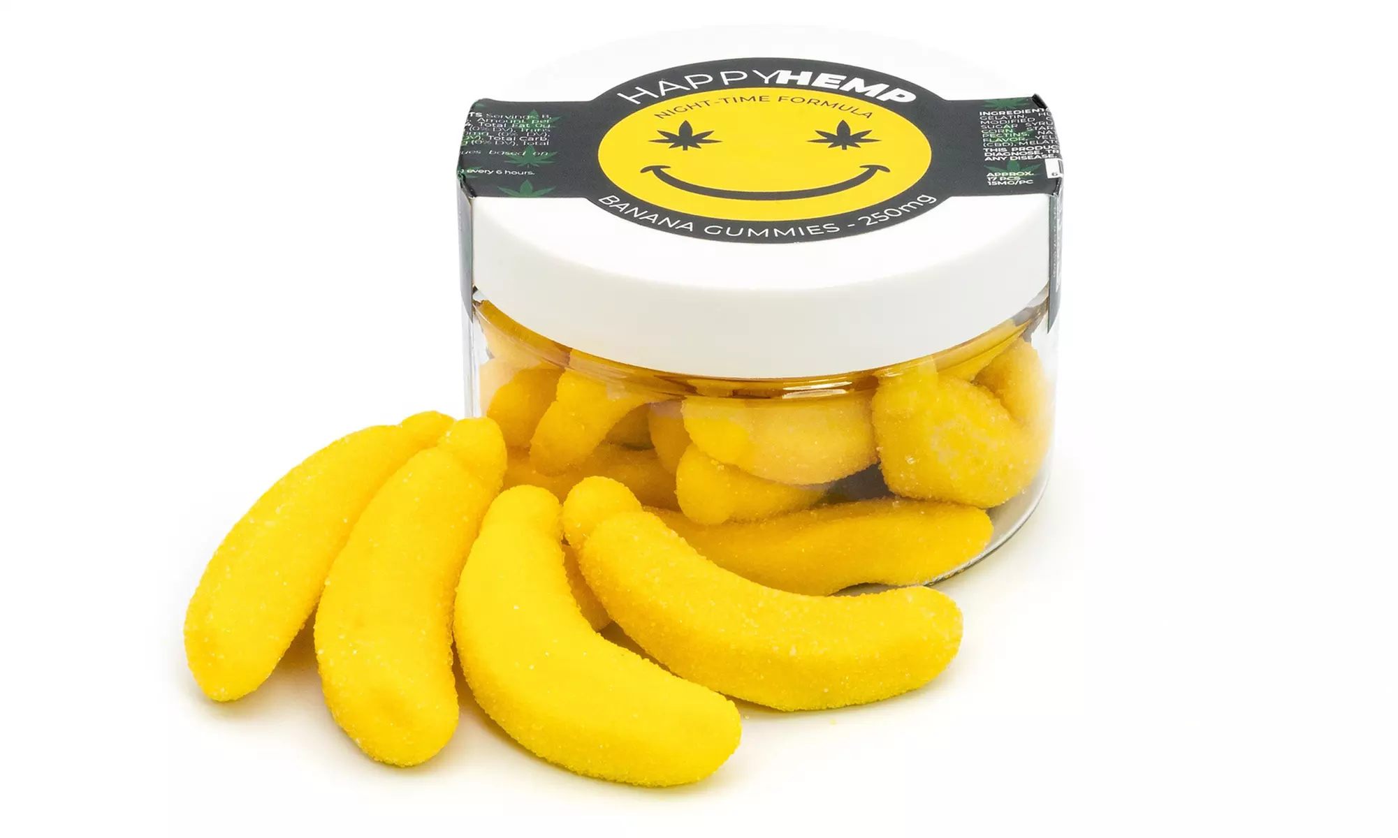 CBD Infused Gummy Banana from Happy Hemp - CBD for Day & Night Time Available