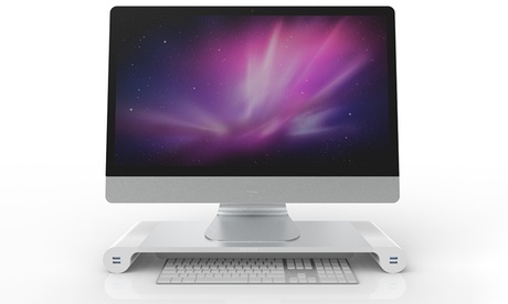 Supporto per monitor PC Space Bar Sb-01 Mediatec con 4 porte USB