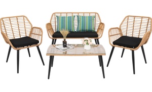 Rattan-Effect Outdoor Set