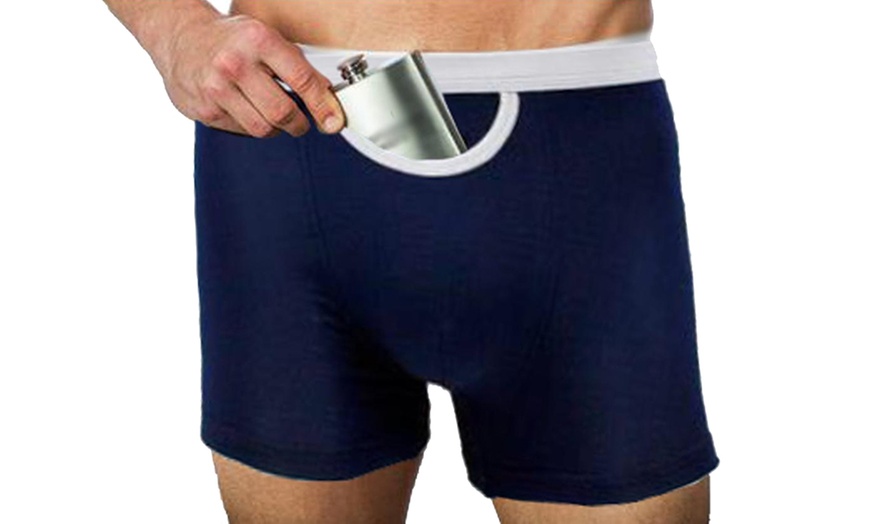 Image 2: Men's Pocket Boxer Briefs