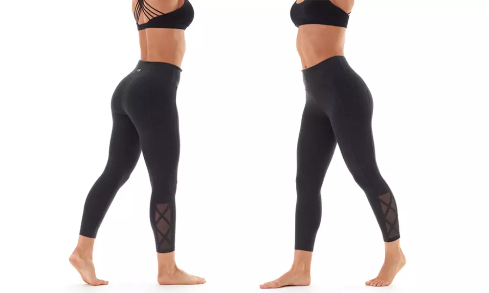 Marika High Rise Tummy Control Crossed Capri Leggings (Sizes S & M) - Second Medium