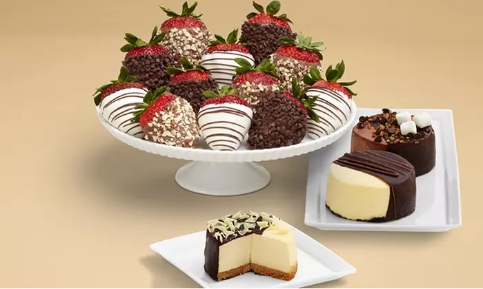 $32 Dipped Cheesecake Trio & Full Dozen Fancy Strawberries from Shari's Berries (42% Off) - Primary Image