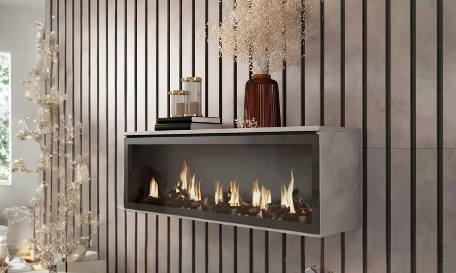 Cheminée décorative "Cozy" à LED