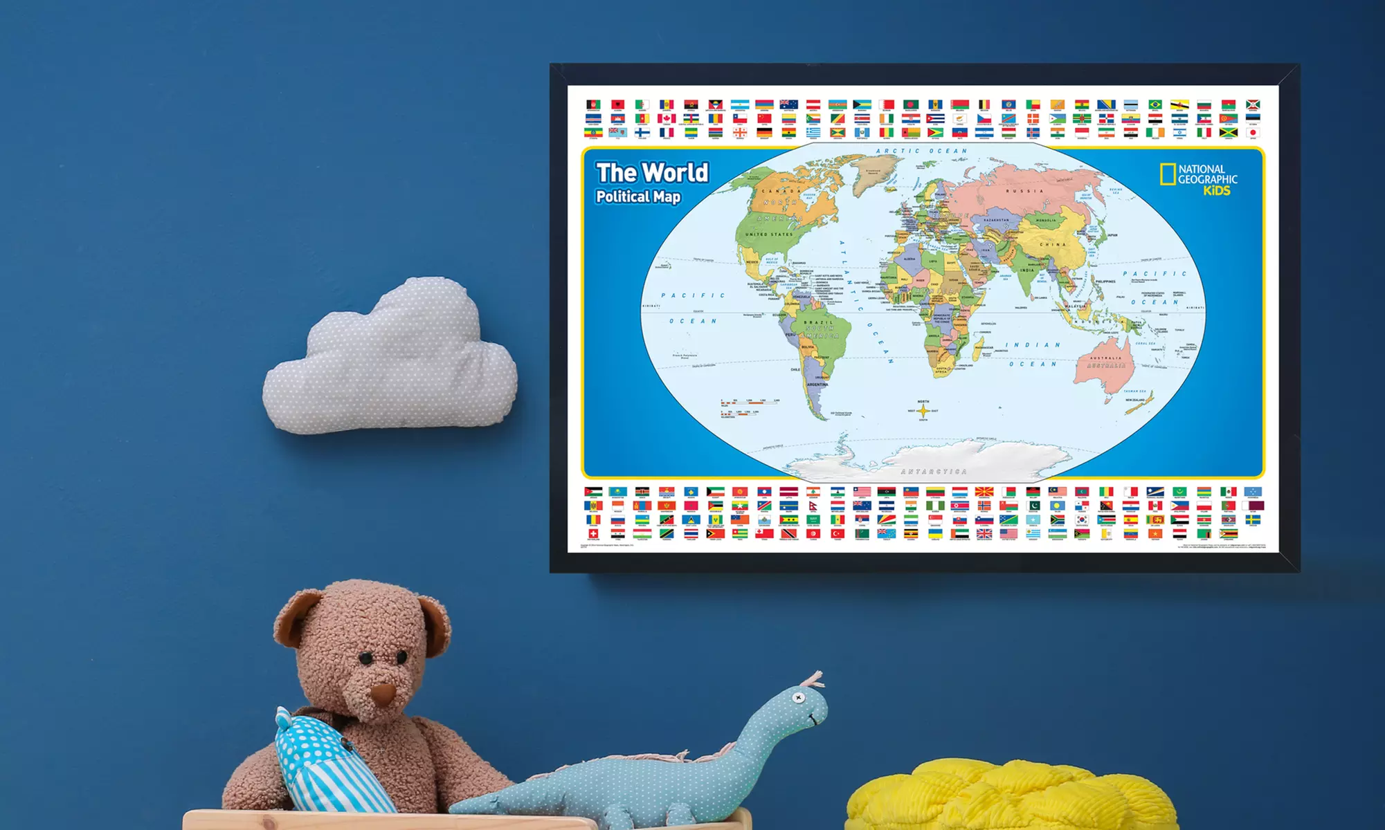 National Geographic Kids' Magnetic Dry Erase Map - Primary Image