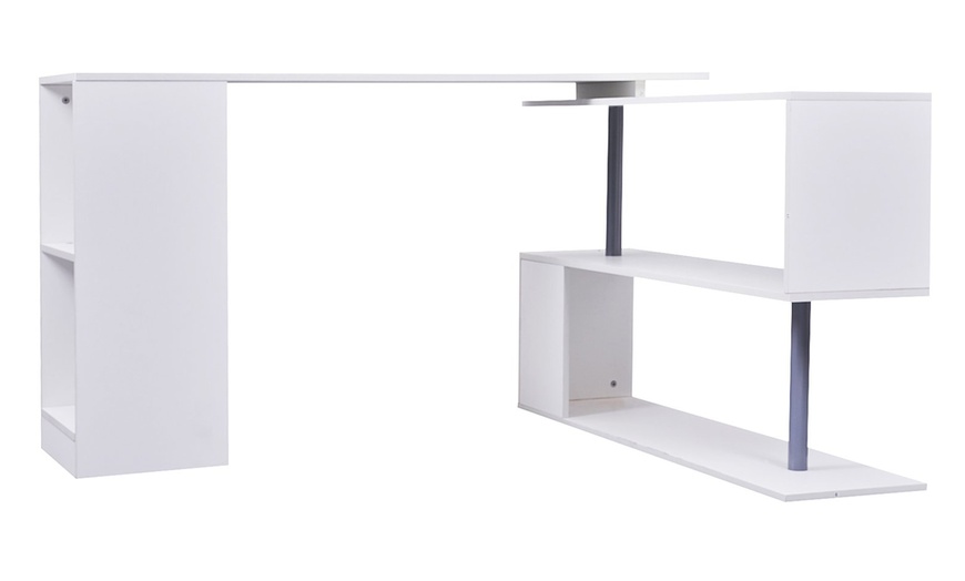 Image 5: HomCom Rotating Desk