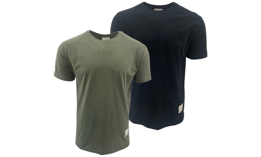 Image 6: Blu Apparel Men's Two Pack Premium Crew-Neck Cotton T-Shirts