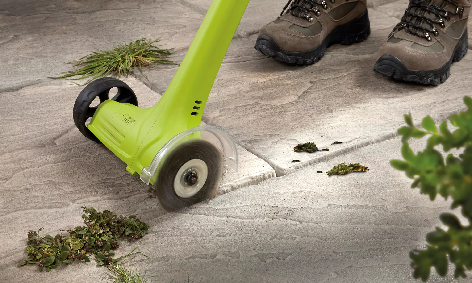Electric Weed Sweeper with Optional Spare Brushes
