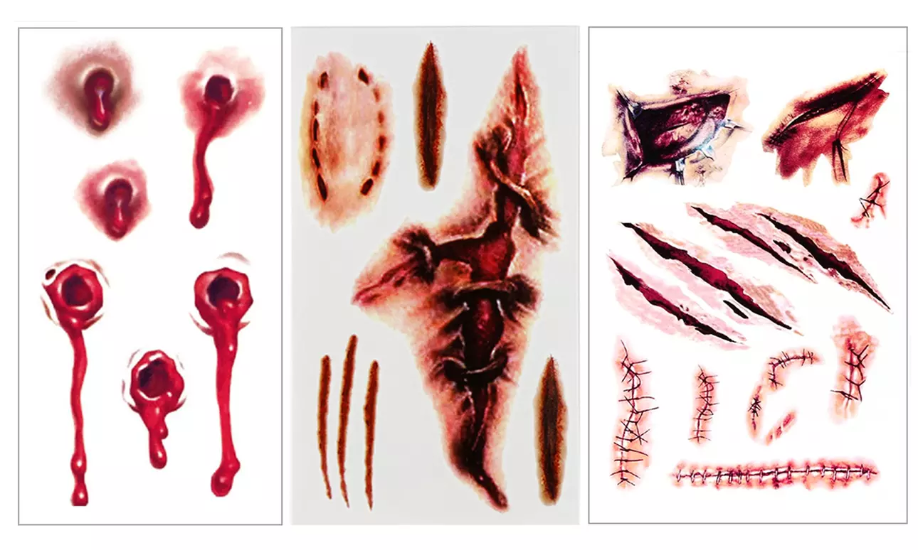 Jusqu'à 3 sets de stickers Fausses Cicatrices pour Halloween - Primary Image