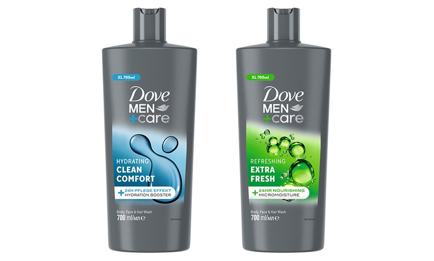 Image 1: Three-Pack Dove Men+Care 3-in-1 Body, Face and Hair Wash Collection