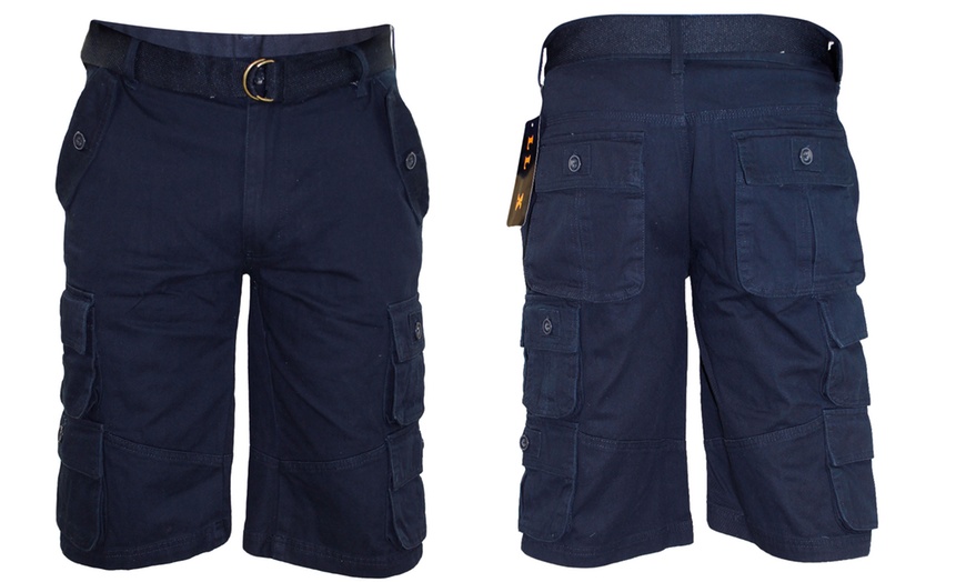 Image 7: Men's 100% Cotton Cargo Shorts